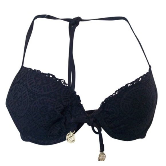 H&M Other - H&M Crochet Detail, 34A Bikini top, Black
